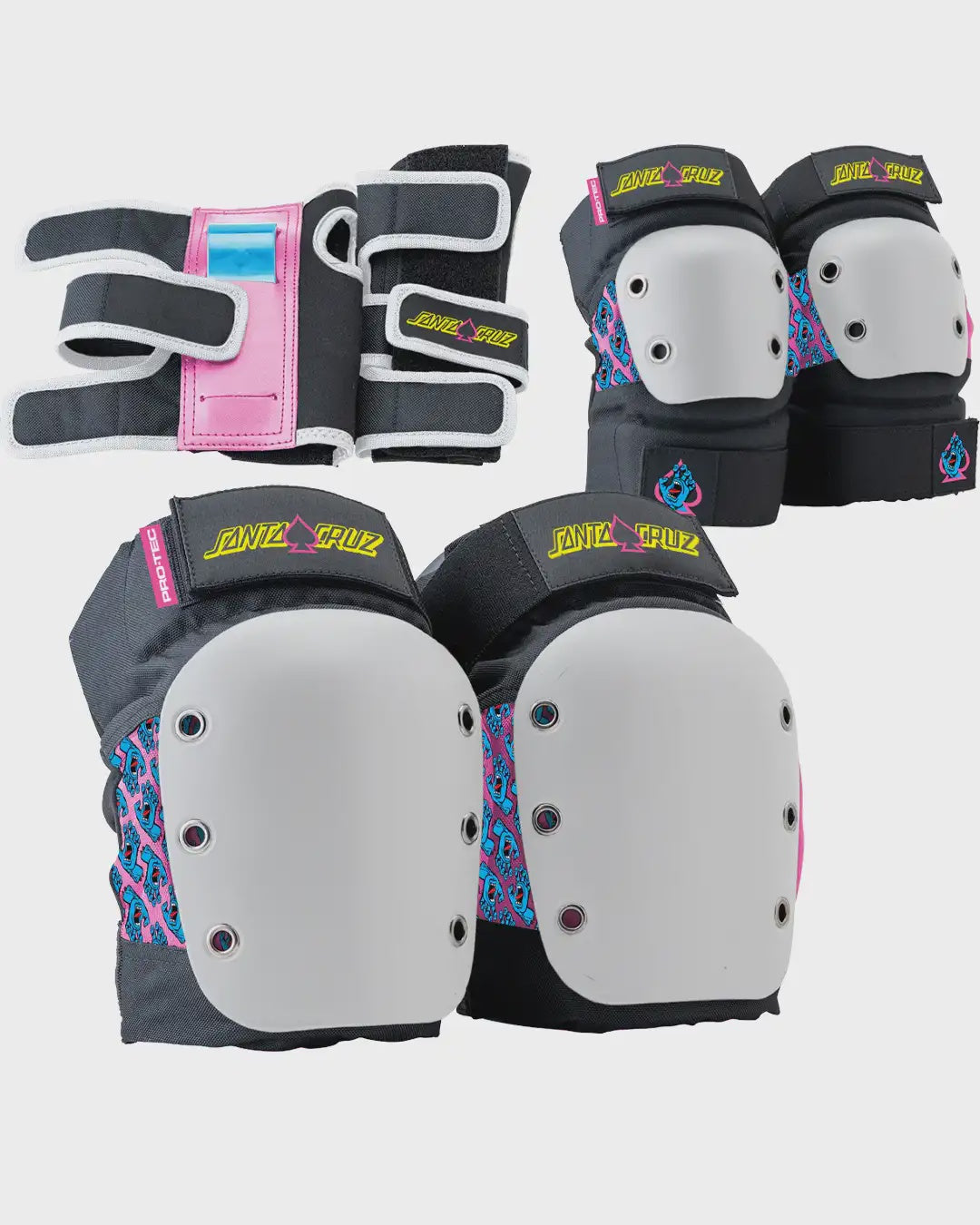 Pro-Tec Junior 3-Pack Pad Set - Santa Cruz