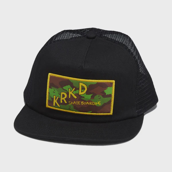 Krooked Kamo Snap Back Mesh Cap - Black