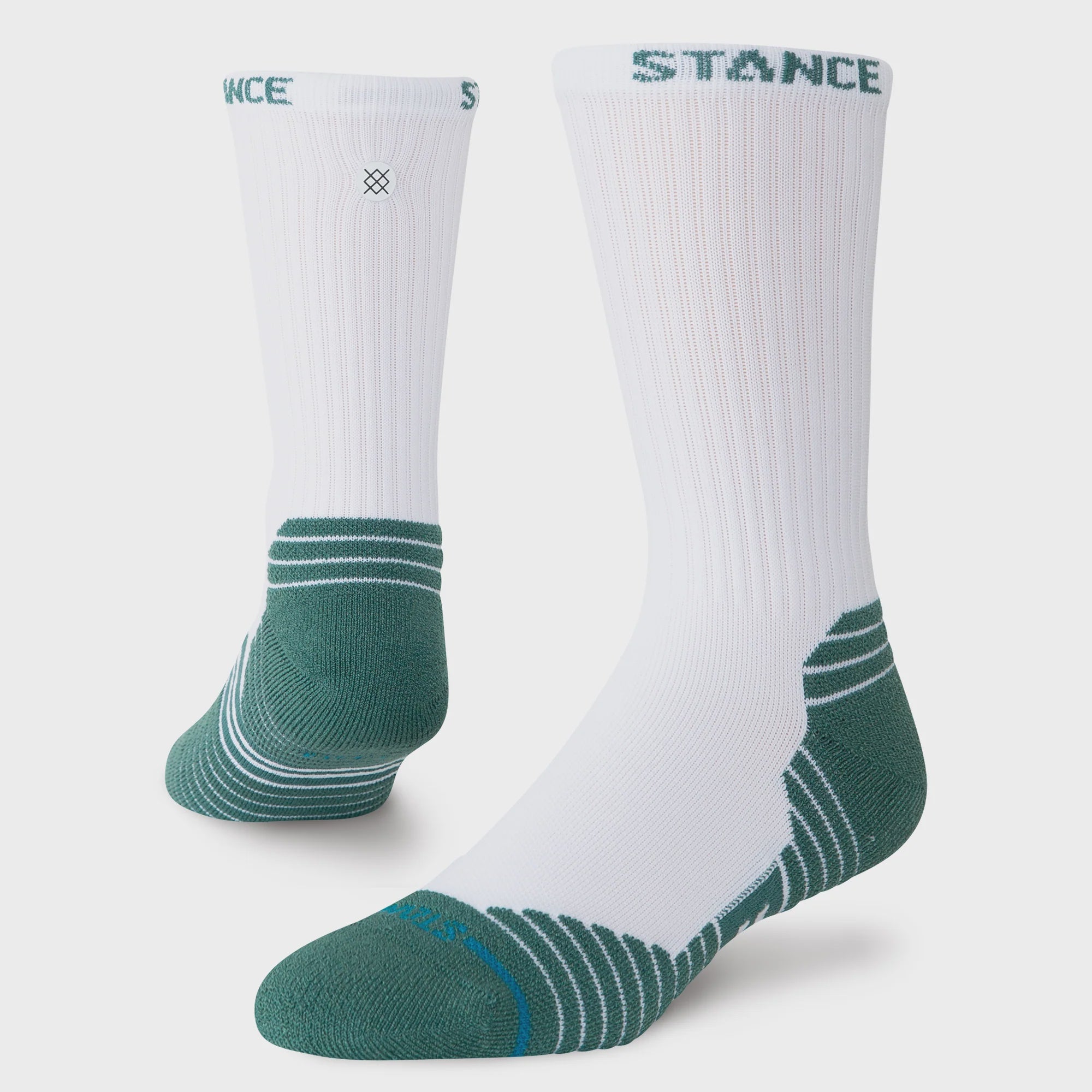 Stance Golf Fairway Ribbed Crew Sock - White