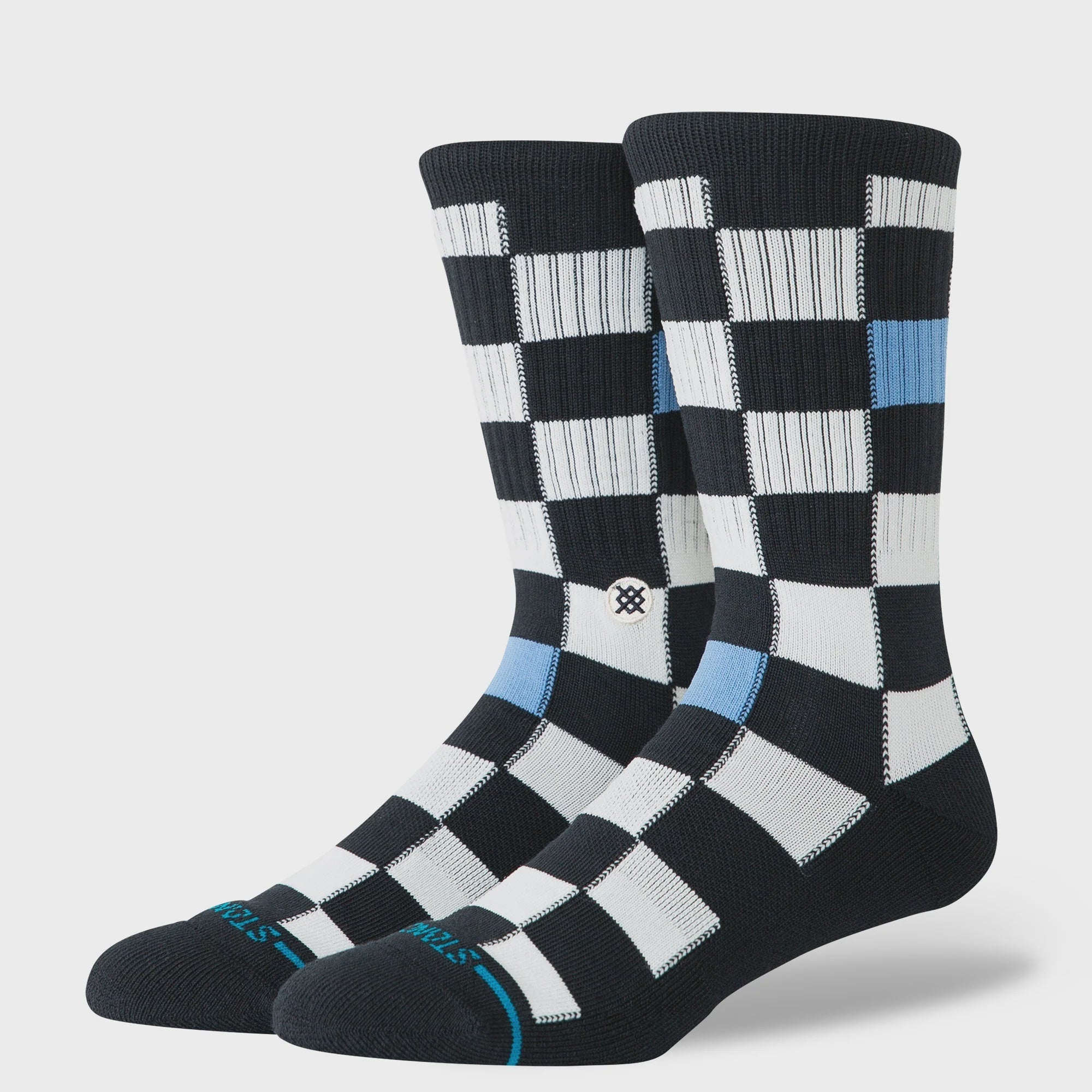 Stance Chef Check Crew Sock -  Black