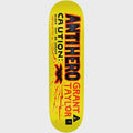 Anti Hero Grant Caution Deck - Yellow