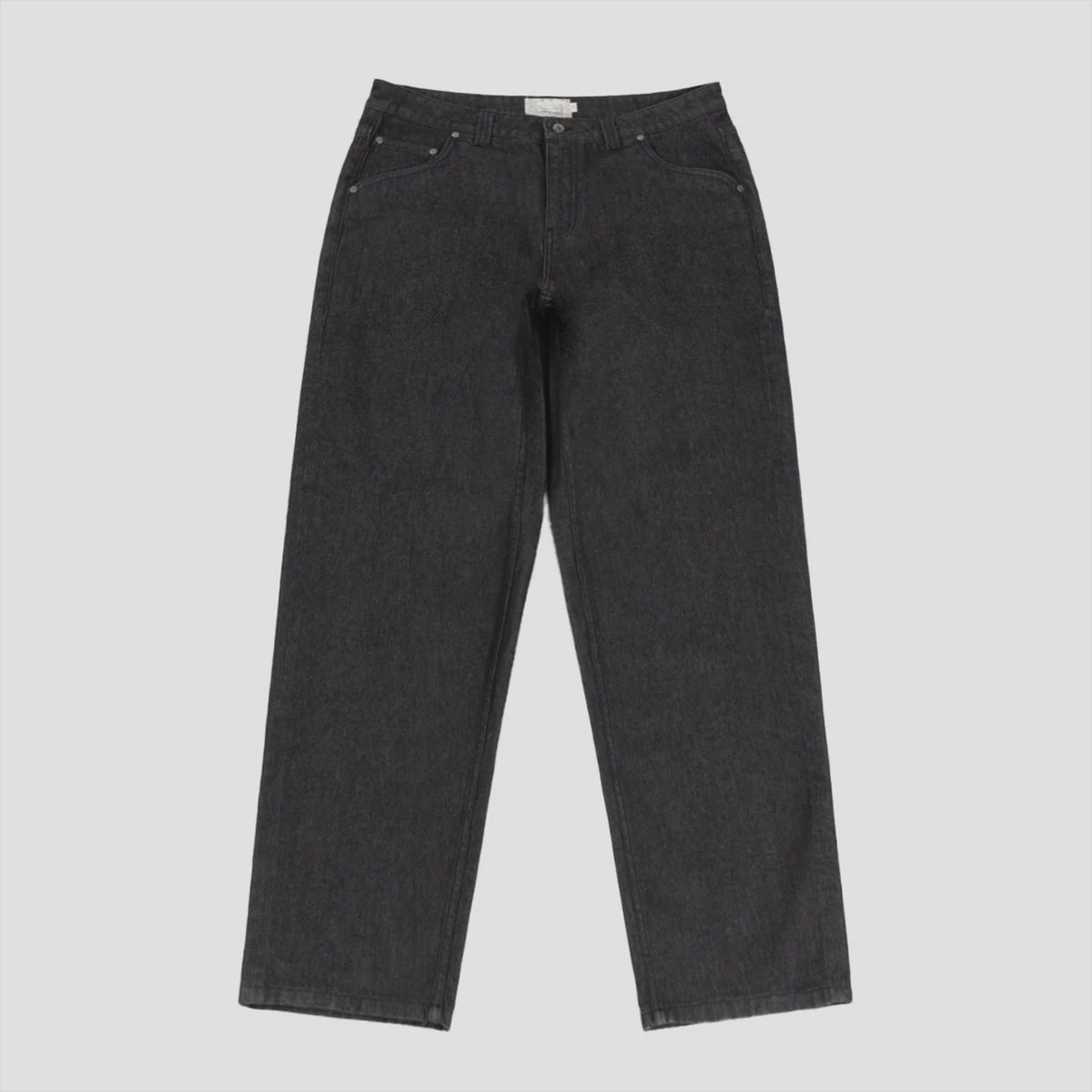 Dime Relaxed Denim Pants - Black Washed