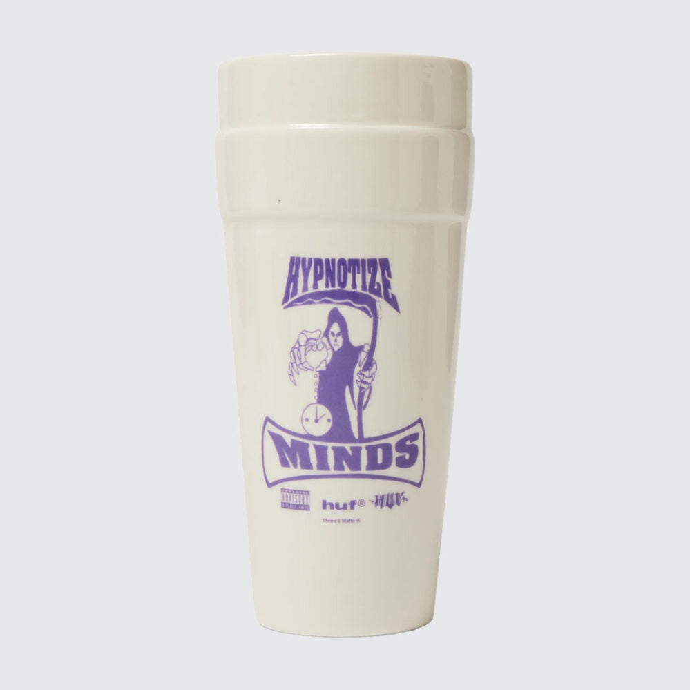 Huf x Three 6 Mafia Ceramic Double Cup - White