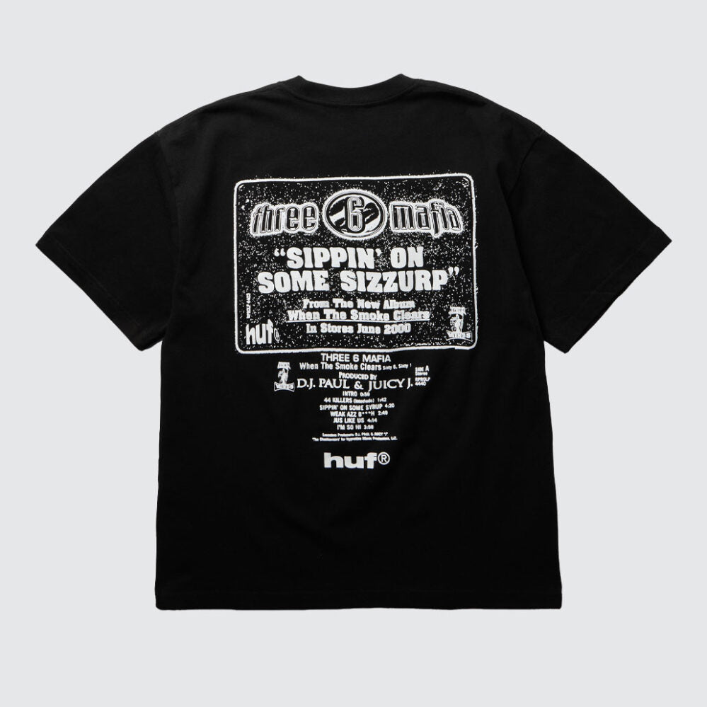 Huf x Three 6 Mafia Sizzurp T-Shirt - Black