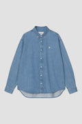 Carhartt WIP Lucas Button Up Shirt - Blue Stone Washed
