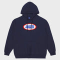 Quarter Snacks Oval Hooded Sweater - Navy