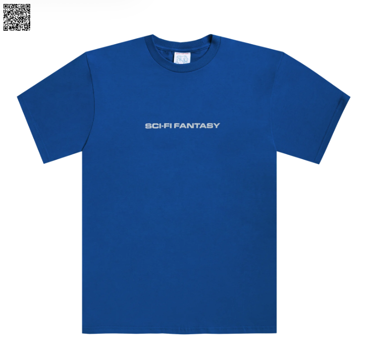 Sci-Fi Fantasy Textured Logo T-Shirt - Royal