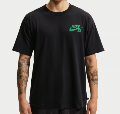 Nike SB Logo LBR T-Shirt - Black/Court Green