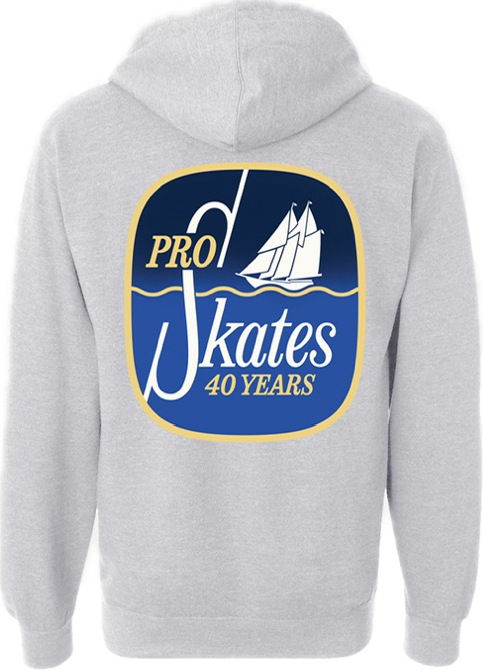 Pro Skates 40th Luke Norrad Schooner Zip Hooded Sweater - Grey
