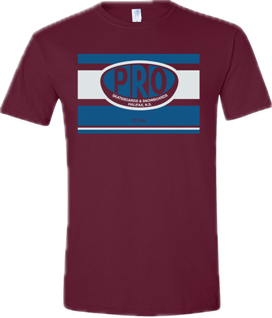 Pro Skates Prolorado T-Shirt - Maroon/White/Blue