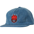 Spitfire Bighead Fill Snapback Cap - Washed Denim/Red