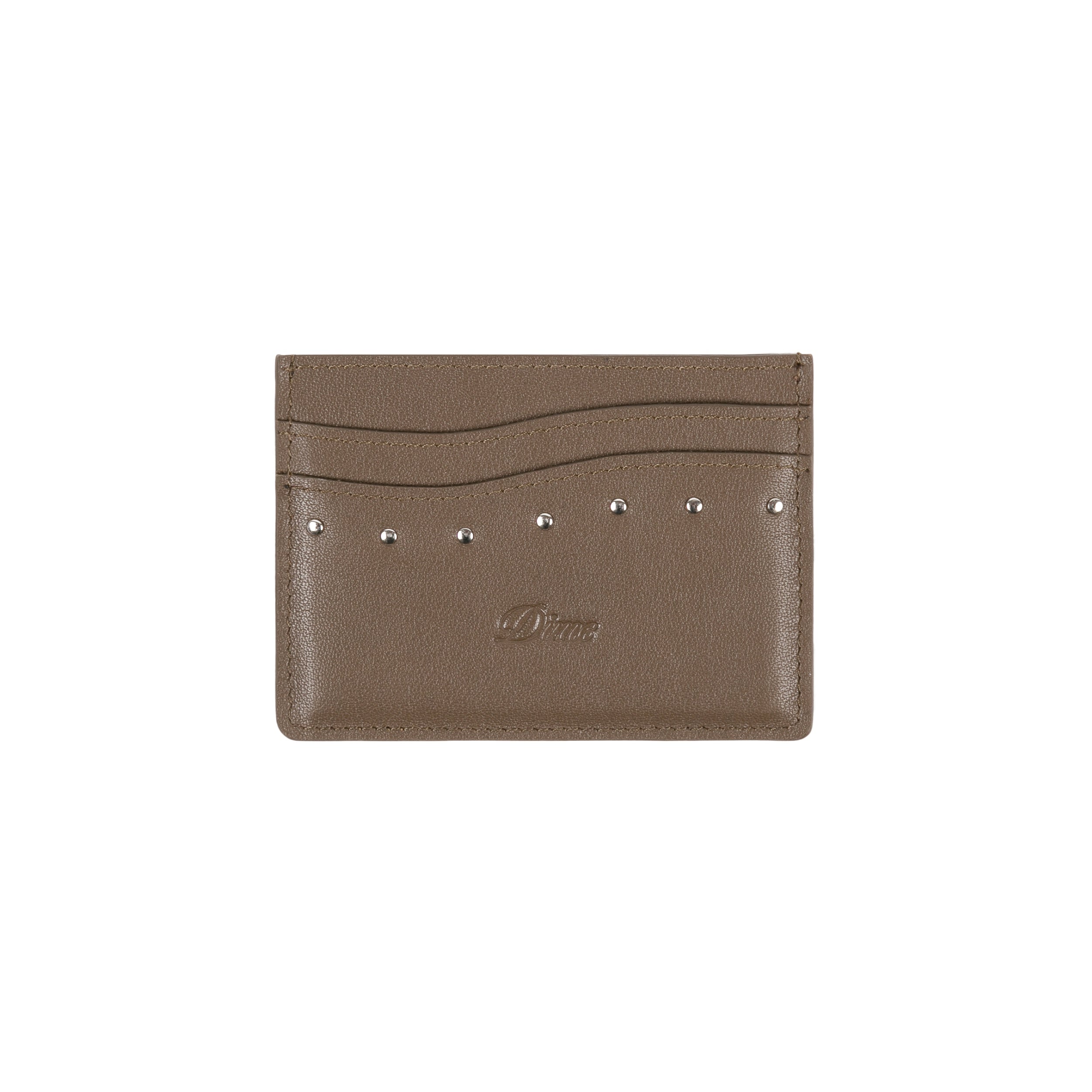 Dime Studded Cardholder - Brown