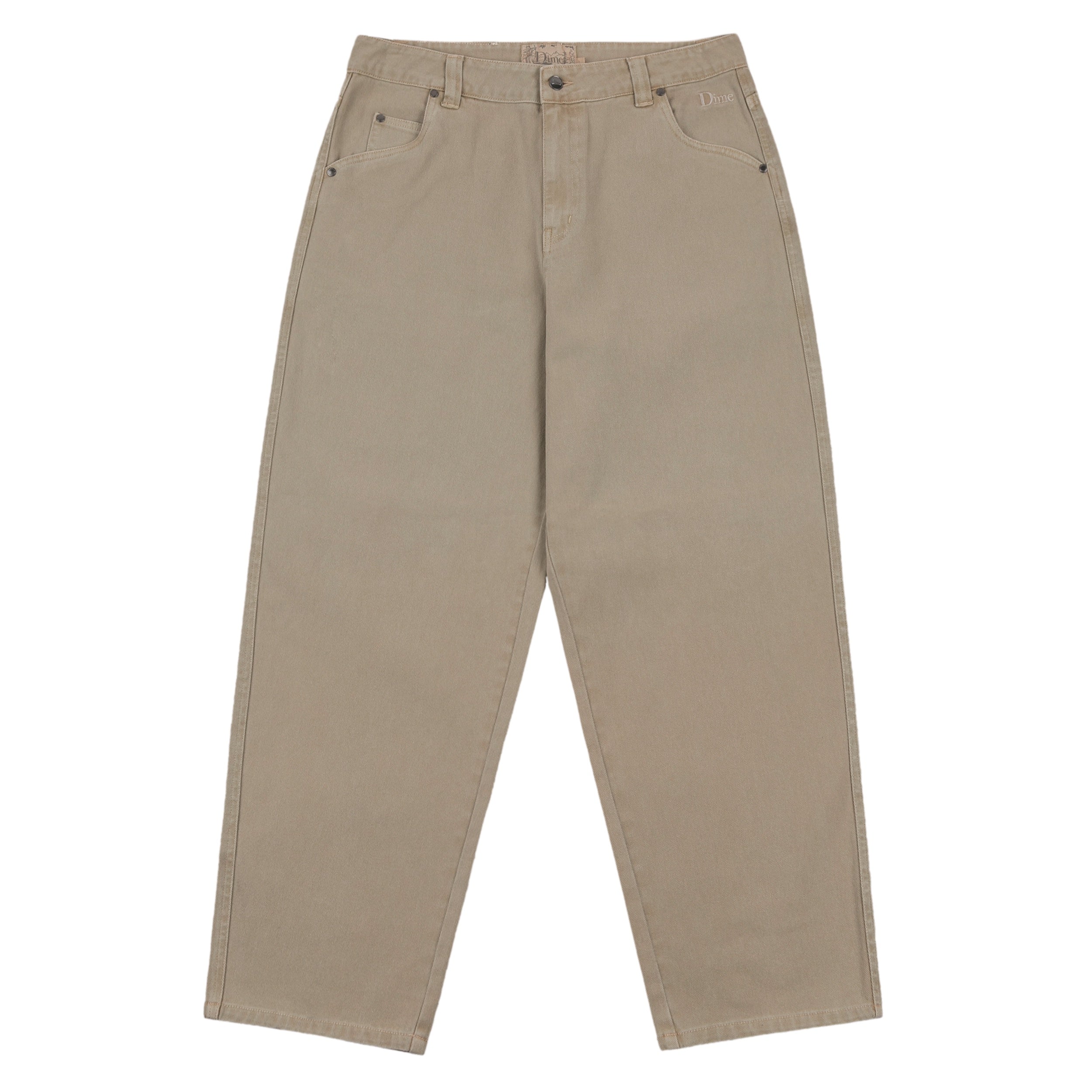 Dime Baggy Denim Pants - Khaki