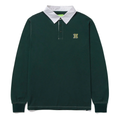 Huf Longden L/S Polo Shirt - Forest Green